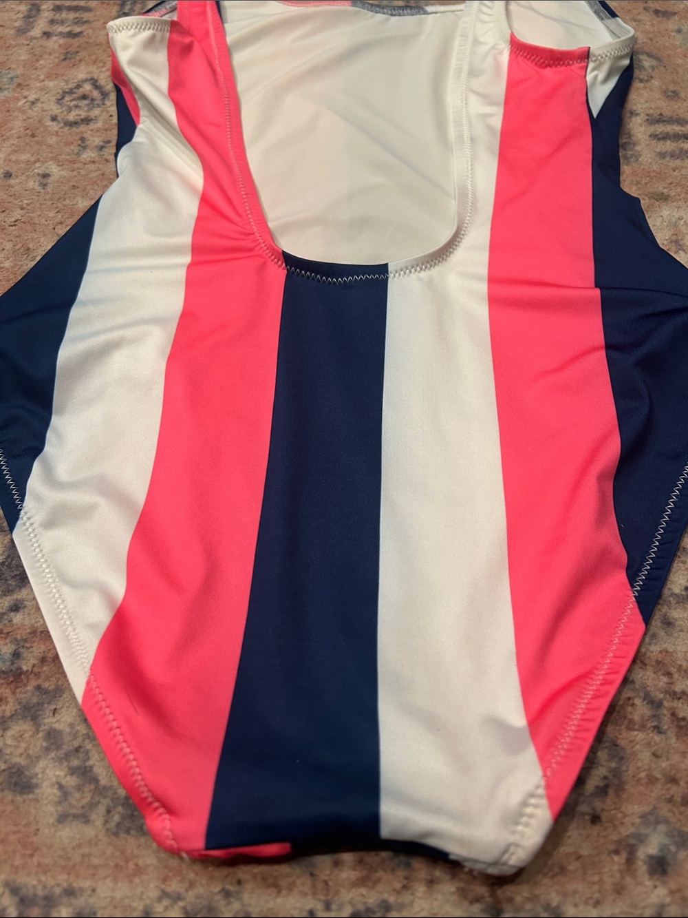 Solid & Striped Striped One-Piece Swimsuit in Pink, Navy & White - Picture 5 of 9